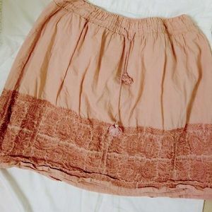 J. Crew Pink Embroidered Skirt